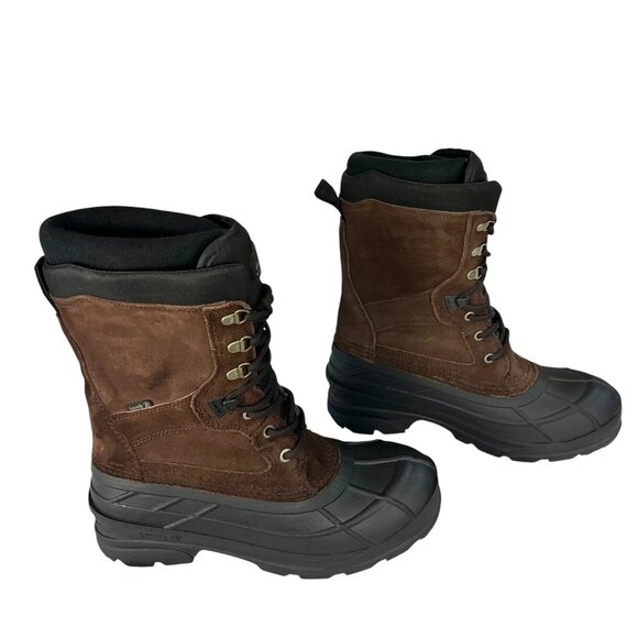 Kamik Mens Size 8 Wide Nation Plus Winter Waterproof Dark Brown Boots Lace up - Picture 10 of 10